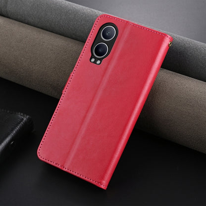 For OnePlus Nord CE4 Lite 5G AZNS Sheepskin Texture Flip Leather Phone Case(Red) - OnePlus Cases by AZNS | Online Shopping UK | buy2fix