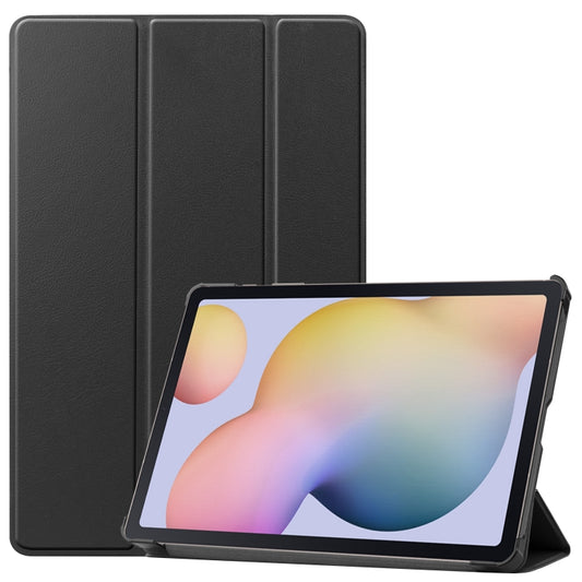 For Samsung Galaxy Tab S7 T870 Custer Texture Horizontal Flip Leather Case with Three-folding Holder & Sleep / Wake-up Function(Black) - Other Galaxy Tab PC by buy2fix | Online Shopping UK | buy2fix