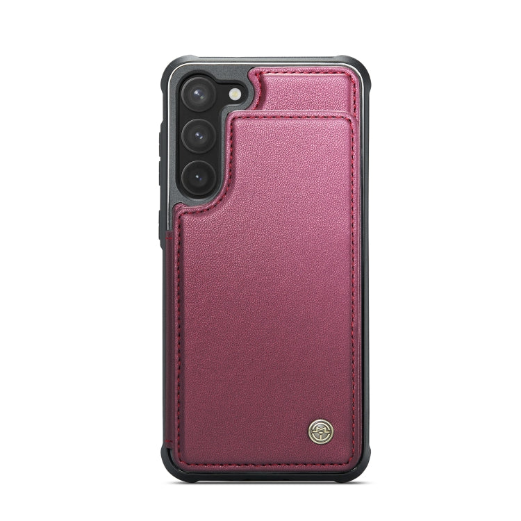 For Samsung Galaxy S23 5G CaseMe C22 Card Slots Holder RFID Anti-theft Phone Case(Wine Red) - Galaxy S23 5G Cases by CaseMe | Online Shopping UK | buy2fix