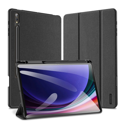 For Samsung Galaxy Tab S10+ DUX DUCIS Domo Series Magnetic Flip Leather Tablet Case(Black) - Tab S10+ Cases by DUX DUCIS | Online Shopping UK | buy2fix