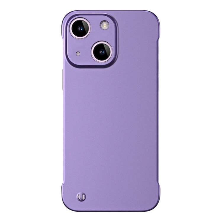 For iPhone 15 Frameless Metallic Paint Hybrid PC Phone Case(Deep Purple) - iPhone 15 Cases by buy2fix | Online Shopping UK | buy2fix