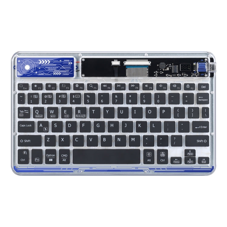 DUX DUCIS CK Series Crystal Transparent Wireless Bluetooth Keyboard - Universal Keyboard by DUX DUCIS | Online Shopping UK | buy2fix