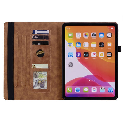 For Lenovo Tab M11 / Xiaoxin Pad 11 2024 Calf Texture Embossed Leather Tablet Case(Brown) - Lenovo by buy2fix | Online Shopping UK | buy2fix