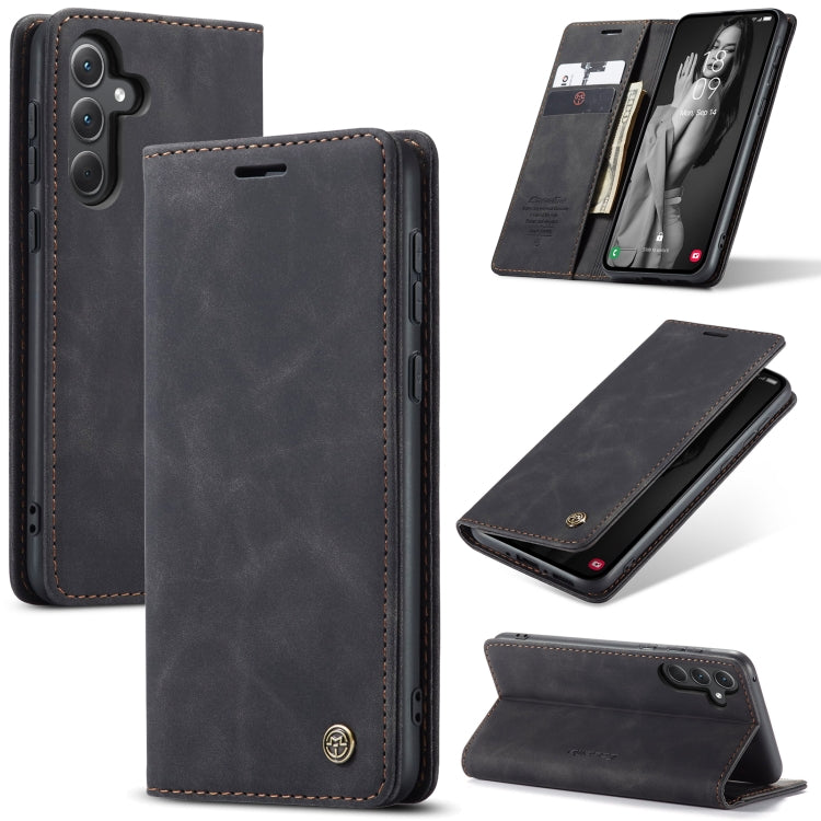 For Samsung Galaxy A35 5G CaseMe 013 Multifunctional Horizontal Flip Leather Phone Case(Black) - Galaxy Phone Cases by CaseMe | Online Shopping UK | buy2fix