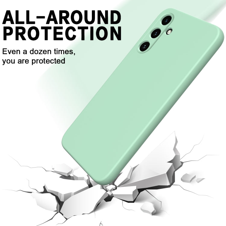 For Samsung Galaxy A35 5G Pure Color Liquid Silicone Shockproof Full Coverage Phone Case(Green) - Galaxy Phone Cases by buy2fix | Online Shopping UK | buy2fix