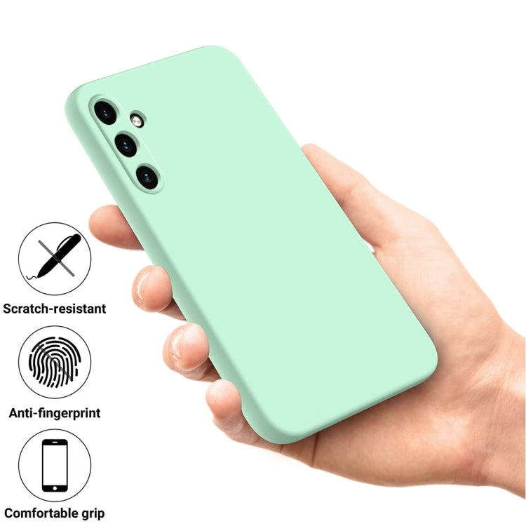 For Samsung Galaxy A35 5G Pure Color Liquid Silicone Shockproof Full Coverage Phone Case(Green) - Galaxy Phone Cases by buy2fix | Online Shopping UK | buy2fix