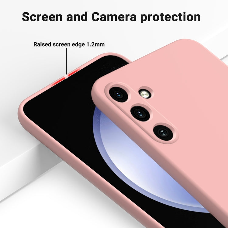 For Samsung Galaxy A35 5G Pure Color Liquid Silicone Shockproof Full Coverage Phone Case(Pink) - Galaxy Phone Cases by buy2fix | Online Shopping UK | buy2fix