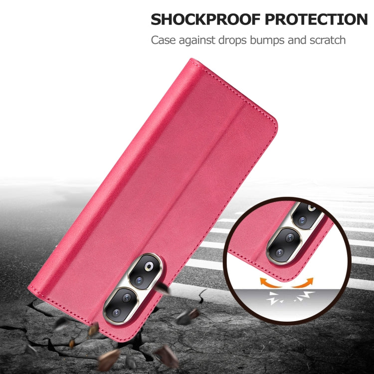 For Honor 90 Pro LC.IMEEKE Calf Texture Leather Phone Case(Red) - Honor Cases by LC.IMEEKE | Online Shopping UK | buy2fix