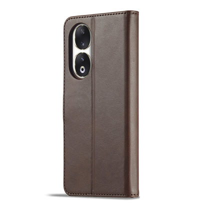 For Honor 90 LC.IMEEKE Calf Texture Leather Phone Case(Coffee) - Honor Cases by LC.IMEEKE | Online Shopping UK | buy2fix