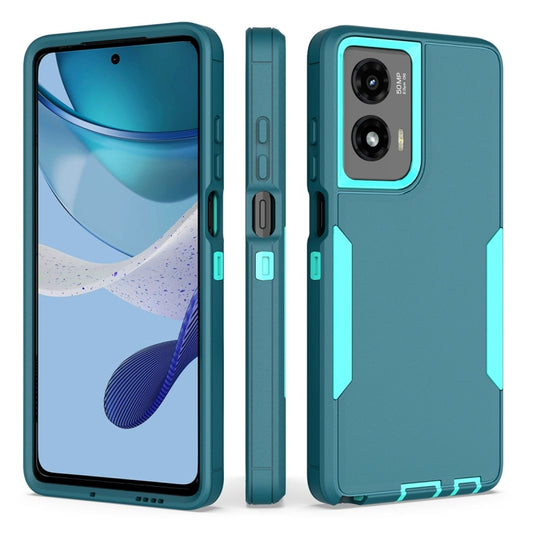 For Motorola Moto G Stylus 5G 2024 2 in 1 Magnetic PC + TPU Phone Case(Blue+Blue Green) - Motorola Cases by buy2fix | Online Shopping UK | buy2fix