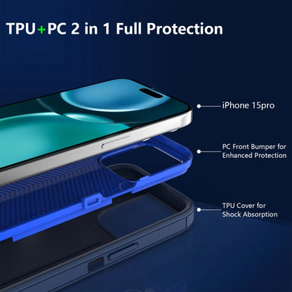 For iPhone 16 2 in 1 Magnetic PC + TPU Phone Case(Blue+Blue Green) - iPhone 16 Cases by buy2fix | Online Shopping UK | buy2fix