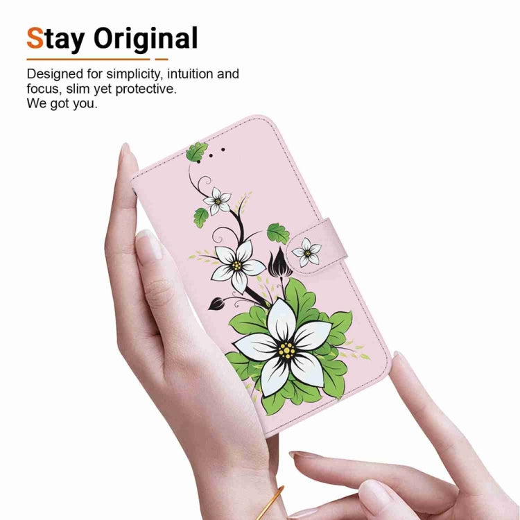 For Samsung Galaxy S24 5G Crystal Texture Colored Drawing Leather Phone Case(Lily) - Galaxy S24 5G Cases by buy2fix | Online Shopping UK | buy2fix