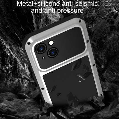 For iPhone 15 LOVE MEI Metal Shockproof Life Waterproof Dustproof Phone Case(Red) - iPhone 15 Cases by LOVE MEI | Online Shopping UK | buy2fix