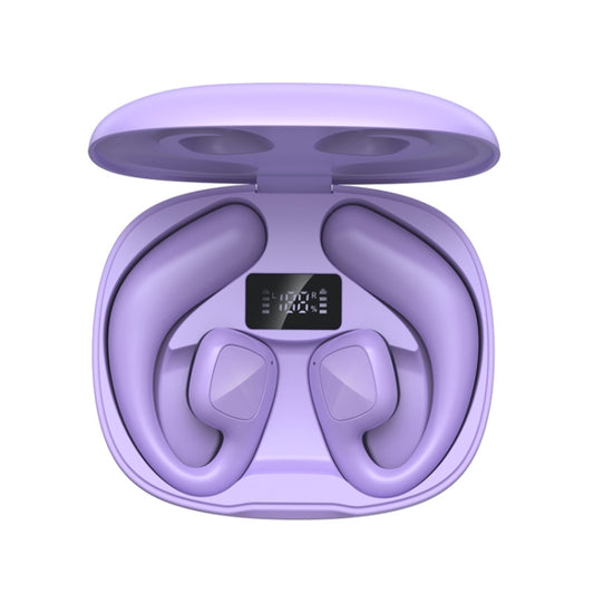 awei T67 Air Conduction TWS Bluetooth Earbuds(Purple) - Bluetooth Earphone by awei | Online Shopping UK | buy2fix