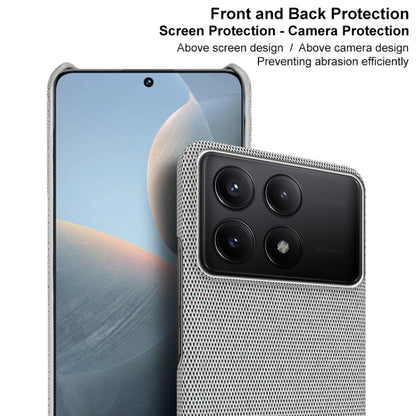 For Xiaomi Poco X6 Pro 5G/Redmi K70E 5G imak Ruiyi Series Cloth Texture PU + PC Phone Case(Dark Grey) - K70E Cases by imak | Online Shopping UK | buy2fix