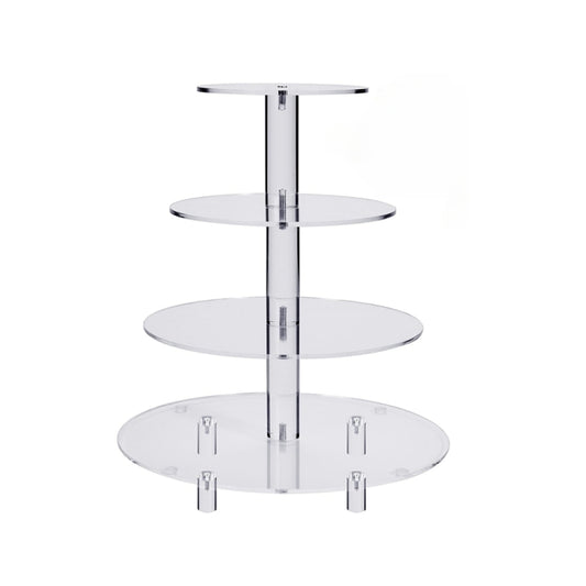 YX064 4 Tier Acrylic Circular Cupcake Stand - Storage Boxes by buy2fix | Online Shopping UK | buy2fix