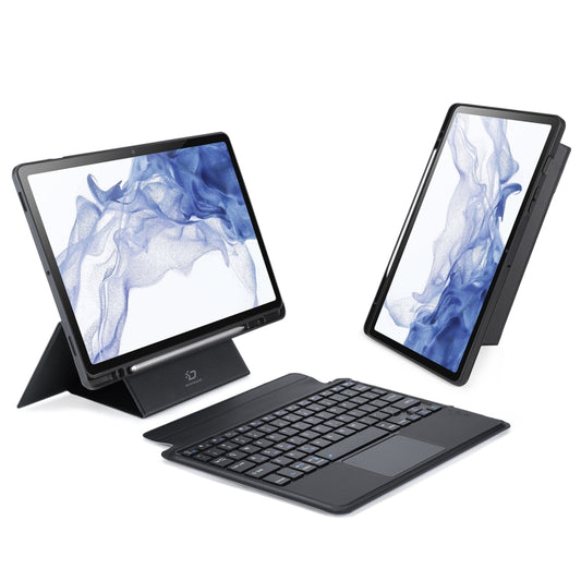 For Samsung Galaxy Tab S7 / S8 DUX DUCIS DK Floating Magnetic Keyboard Leather Tablet Case with Holder(Black) - Samsung Keyboard by DUX DUCIS | Online Shopping UK | buy2fix