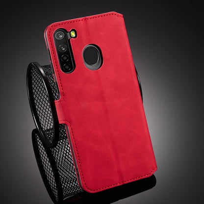 For Samsung Galaxy A21 (EU Version) DG.MING Retro Oil Side Horizontal Flip Case(Red) - Galaxy Phone Cases by DG.MING | Online Shopping UK | buy2fix