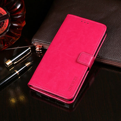 For DOOGEE X95 idewei Crazy Horse Texture Horizontal Flip Leather Case with Holder & Card Slots & Wallet(Rose Red) - More Brand by idewei | Online Shopping UK | buy2fix