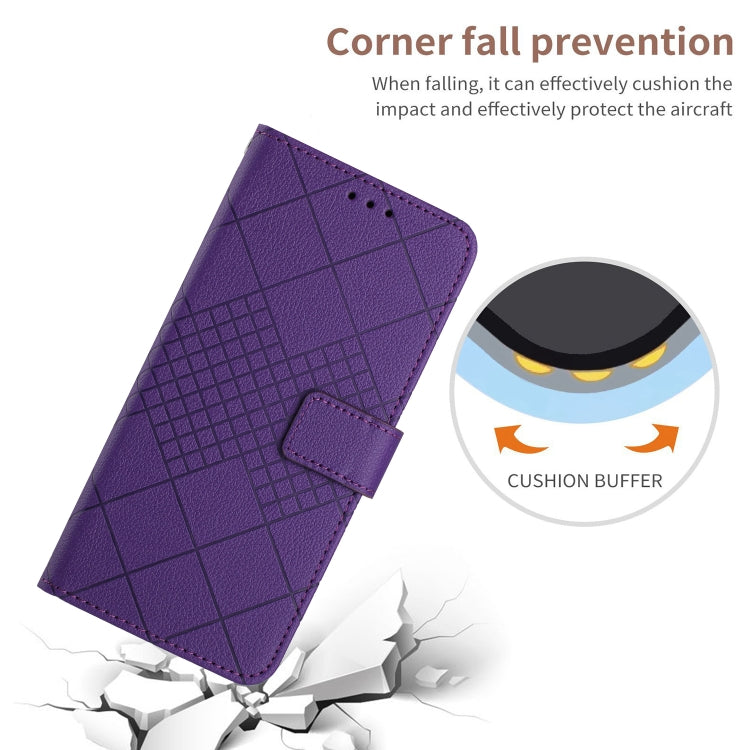 For Xiaomi 13 Pro Rhombic Grid Texture Leather Phone Case(Purple) - 13 Pro Cases by buy2fix | Online Shopping UK | buy2fix