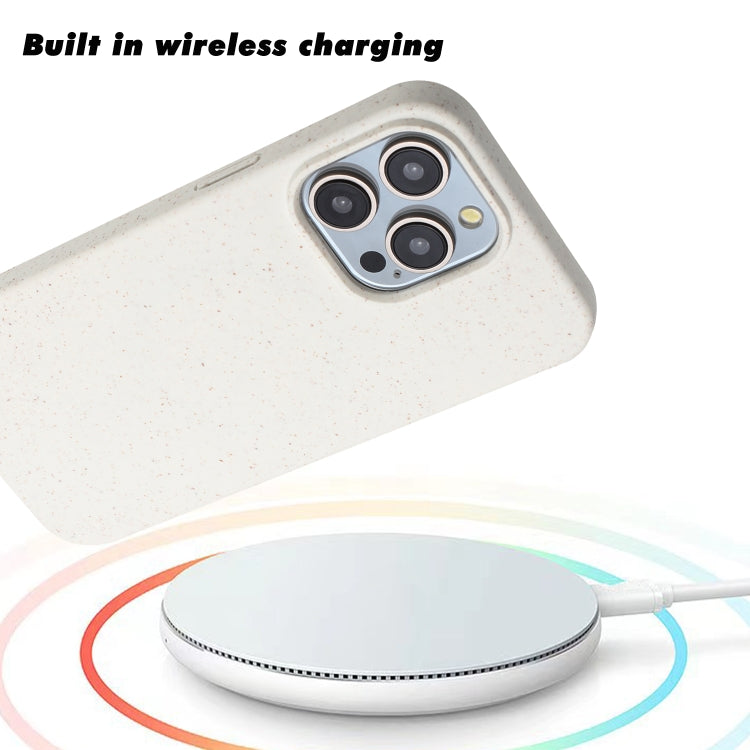 For iPhone 13 Pro Max Wheat MagSafe Magnetic Straw Material + TPU Phone Case(White) - iPhone 13 Pro Max Cases by buy2fix | Online Shopping UK | buy2fix