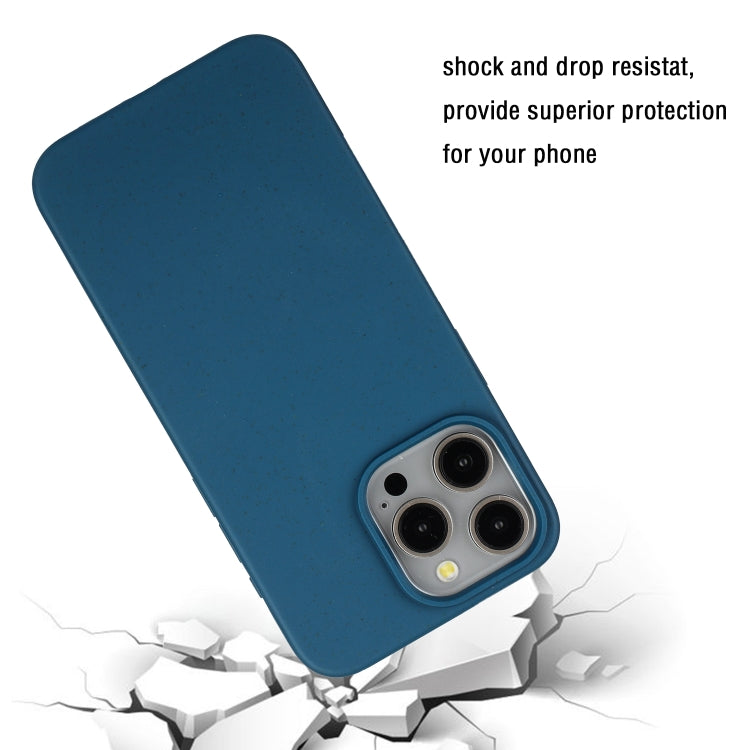 For iPhone 11 Pro Max Wheat MagSafe Magnetic Straw Material + TPU Phone Case(Blue) - iPhone 11 Pro Max Cases by buy2fix | Online Shopping UK | buy2fix