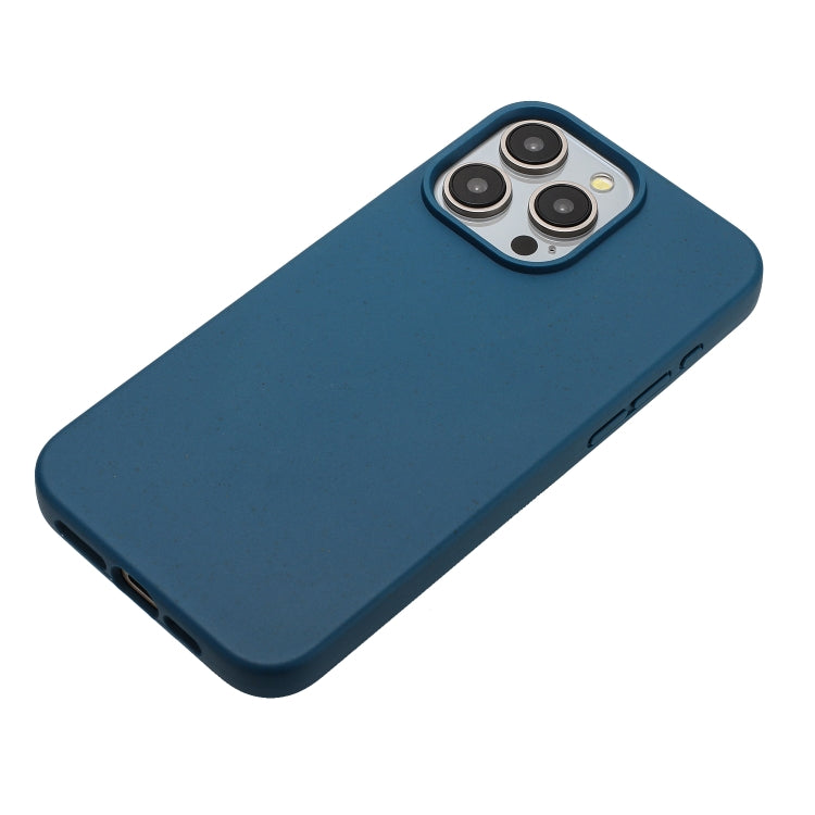 For iPhone 11 Pro Wheat MagSafe Magnetic Straw Material + TPU Phone Case(Blue) - iPhone 11 Pro Cases by buy2fix | Online Shopping UK | buy2fix