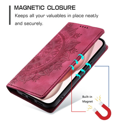 For iPhone 16 Pro Max Totem Embossed Magnetic Leather Phone Case(Red) - iPhone 16 Pro Max Cases by buy2fix | Online Shopping UK | buy2fix