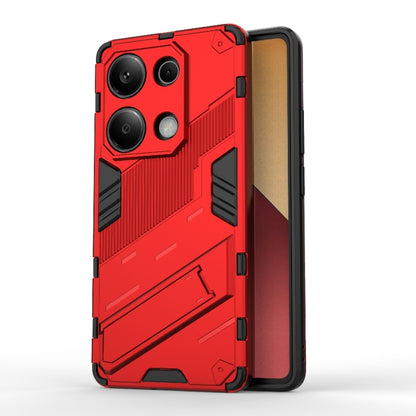 For Xiaomi Redmi Note 13 Pro 4G Global Punk Armor 2 in 1 PC + TPU Phone Case with Holder(Red) - Note 13 Pro Cases by buy2fix | Online Shopping UK | buy2fix