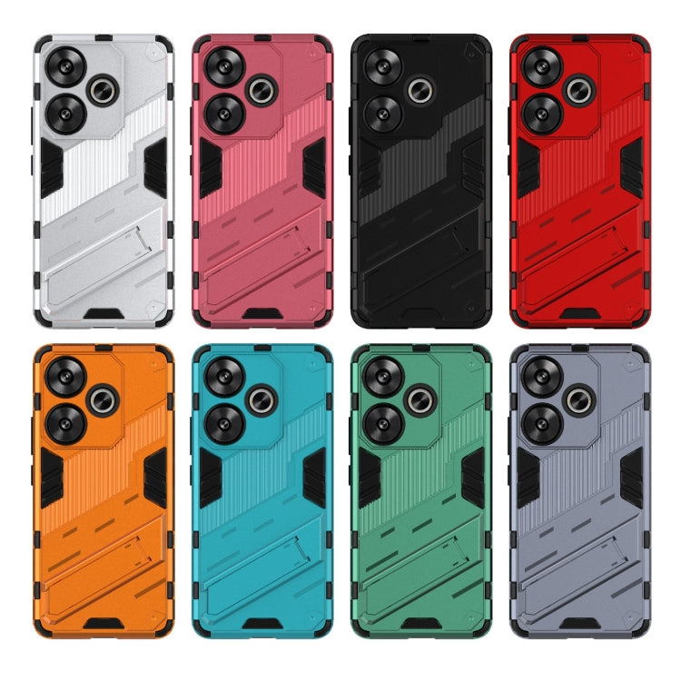 For Xiaomi Redmi Turbo 3 5G Punk Armor 2 in 1 PC + TPU Phone Case with Holder(Black) - Xiaomi Cases by buy2fix | Online Shopping UK | buy2fix