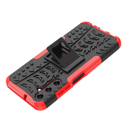 For Samsung Galaxy A05s Tire Texture TPU + PC Phone Case with Holder(Red) - Galaxy Phone Cases by buy2fix | Online Shopping UK | buy2fix