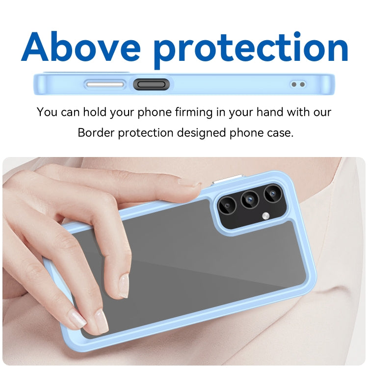 For Samsung Galaxy A15 Colorful Series Acrylic Hybrid TPU Phone Case(Blue) - Galaxy Phone Cases by buy2fix | Online Shopping UK | buy2fix