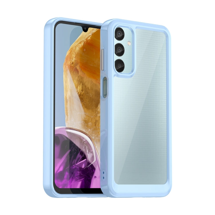 For Samsung Galaxy F15 Colorful Series Acrylic Hybrid TPU Phone Case(Blue) - Galaxy Phone Cases by buy2fix | Online Shopping UK | buy2fix