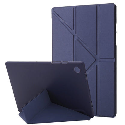 For Samsung Galaxy Tab A9 TPU Deformation Multi-Fold Leather Tablet Case(Navy Blue) - Galaxy Tab A9 by buy2fix | Online Shopping UK | buy2fix