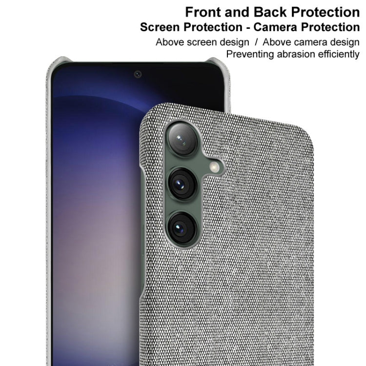 For Samsung Galaxy S24+ 5G imak Ruiyi Series Cloth Texture PU + PC Phone Case(Dark Grey) - Galaxy S24+ 5G Cases by imak | Online Shopping UK | buy2fix