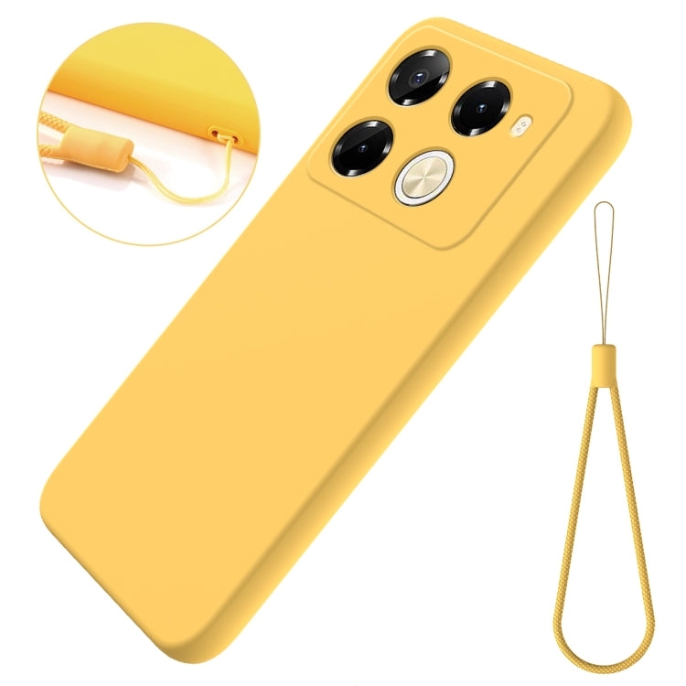 For Infinix Note 40 Pro 5G / 40 Pro+ 5G Solid Color Liquid Silicone Dropproof Full Coverage Protective Case(Yellow) - Infinix Cases by buy2fix | Online Shopping UK | buy2fix