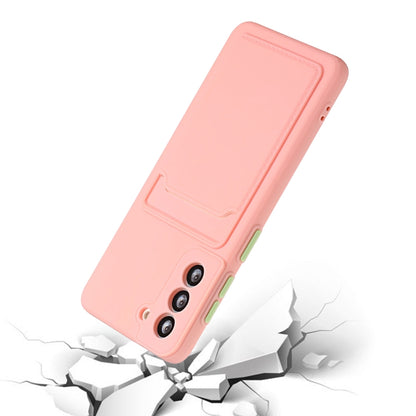 For Samsung Galaxy S24+ / S25+ Card Slot Design Shockproof TPU Phone Case(Pink) - Galaxy S24+ 5G Cases by buy2fix | Online Shopping UK | buy2fix