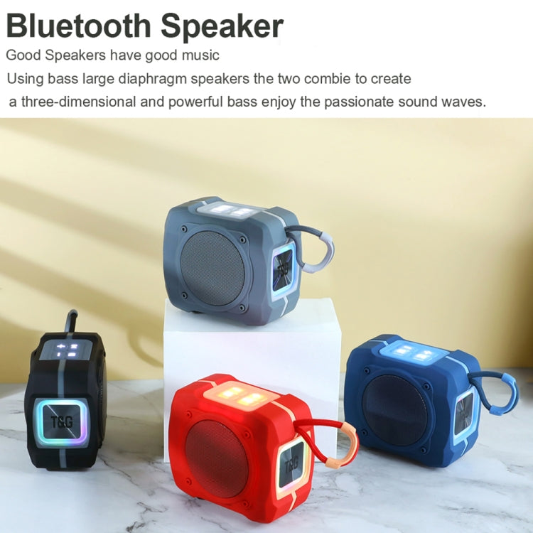 T&G TG661 Colorful LED Portable Outdoor Wireless Bluetooth Speaker(Blue) - Desktop Speaker by T&G | Online Shopping UK | buy2fix