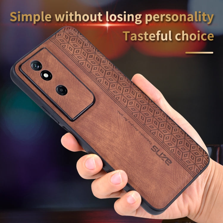 For Honor Play 50 Plus AZNS 3D Embossed Skin Feel Phone Case(Brown) - Honor Cases by AZNS | Online Shopping UK | buy2fix