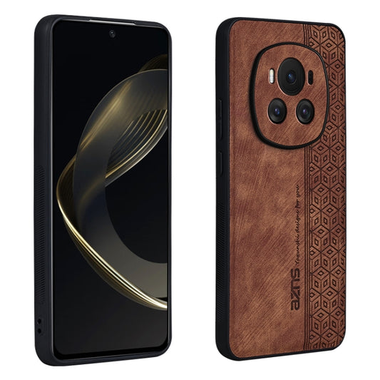 For Honor Magic6 AZNS 3D Embossed Skin Feel Phone Case(Brown) - Honor Cases by AZNS | Online Shopping UK | buy2fix