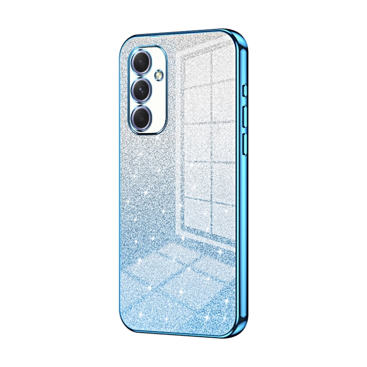 For Samsung Galaxy A54 5G Gradient Glitter Powder Electroplated Phone Case(Blue) - Galaxy Phone Cases by buy2fix | Online Shopping UK | buy2fix