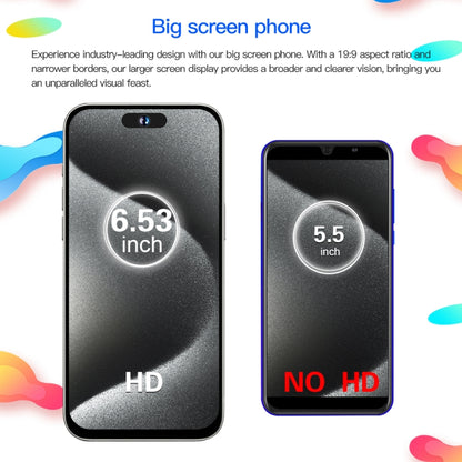 i15ProMax / U18, 3GB+32GB, 6.53 inch Face Identification Android 8.1 MTK6737 Quad Core, Network: 4G, OTG, Dual SIM(Black) -  by buy2fix | Online Shopping UK | buy2fix