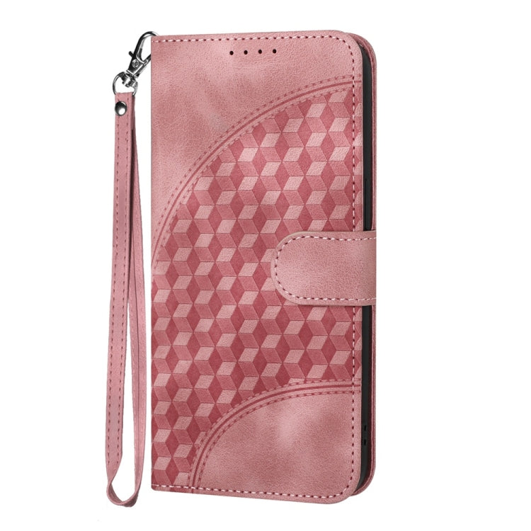 For iPhone 16 Pro Max YX0060 Elephant Head Embossed Phone Leather Case with Lanyard(Pink) - iPhone 16 Pro Max Cases by buy2fix | Online Shopping UK | buy2fix