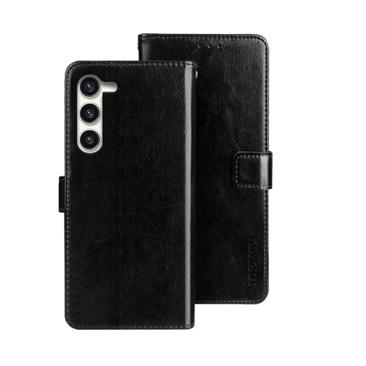 For Samsung Galaxy S24+ 5G idewei Crazy Horse Texture Leather Phone Case(Black) - Galaxy S24+ 5G Cases by idewei | Online Shopping UK | buy2fix