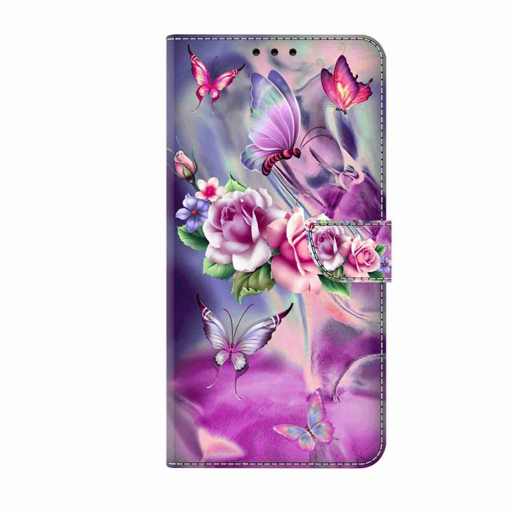 For Samsung Galaxy S24+ 5G Crystal 3D Shockproof Protective Leather Phone Case(Butterfly) - Galaxy S24+ 5G Cases by buy2fix | Online Shopping UK | buy2fix