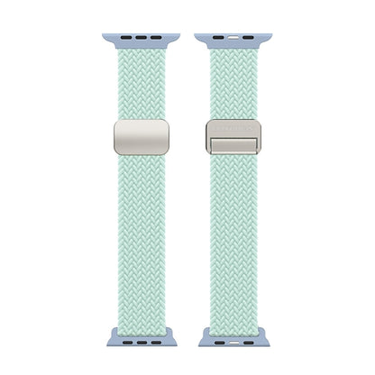 For Apple Watch Series 8 45mm DUX DUCIS Mixture Pro Series Magnetic Buckle Nylon Braid Watch Band(Light Mint) - Watch Bands by DUX DUCIS | Online Shopping UK | buy2fix