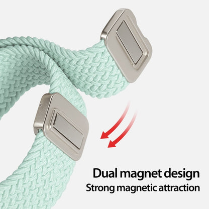 For Apple Watch Series 6 44mm DUX DUCIS Mixture Pro Series Magnetic Buckle Nylon Braid Watch Band(Light Mint) - Watch Bands by DUX DUCIS | Online Shopping UK | buy2fix