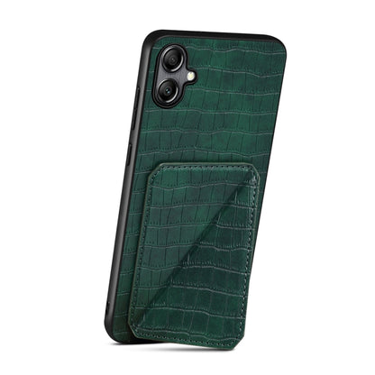 For Samsung Galaxy A32 5G Denior Imitation Crocodile Leather Back Phone Case with Holder(Green) - Galaxy Phone Cases by Denior | Online Shopping UK | buy2fix