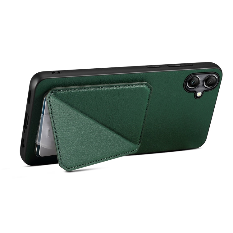 For Samsung Galaxy A13 5G Denior Imitation Calf Leather Back Phone Case with Holder(Green) - Galaxy Phone Cases by Denior | Online Shopping UK | buy2fix