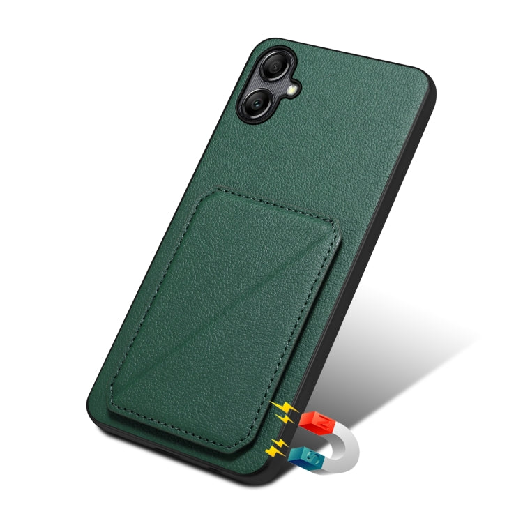 For Samsung Galaxy A23 5G / 4G Denior Imitation Calf Leather Back Phone Case with Holder(Green) - Galaxy Phone Cases by Denior | Online Shopping UK | buy2fix